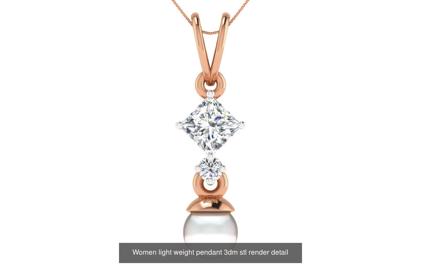48 Women light weight pendant 3dm stl render detail 3D Model Collection_29