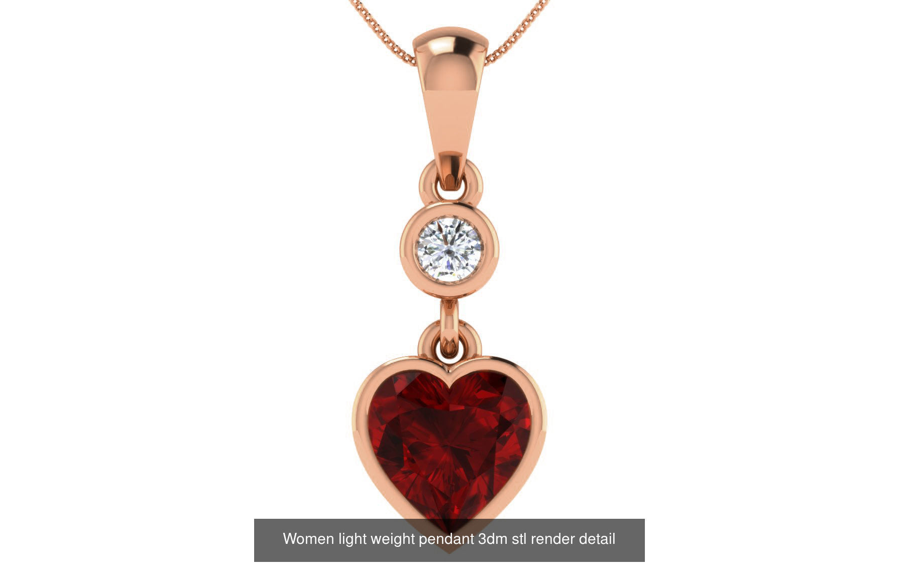 48 Women light weight pendant 3dm stl render detail 3D Model Collection_16