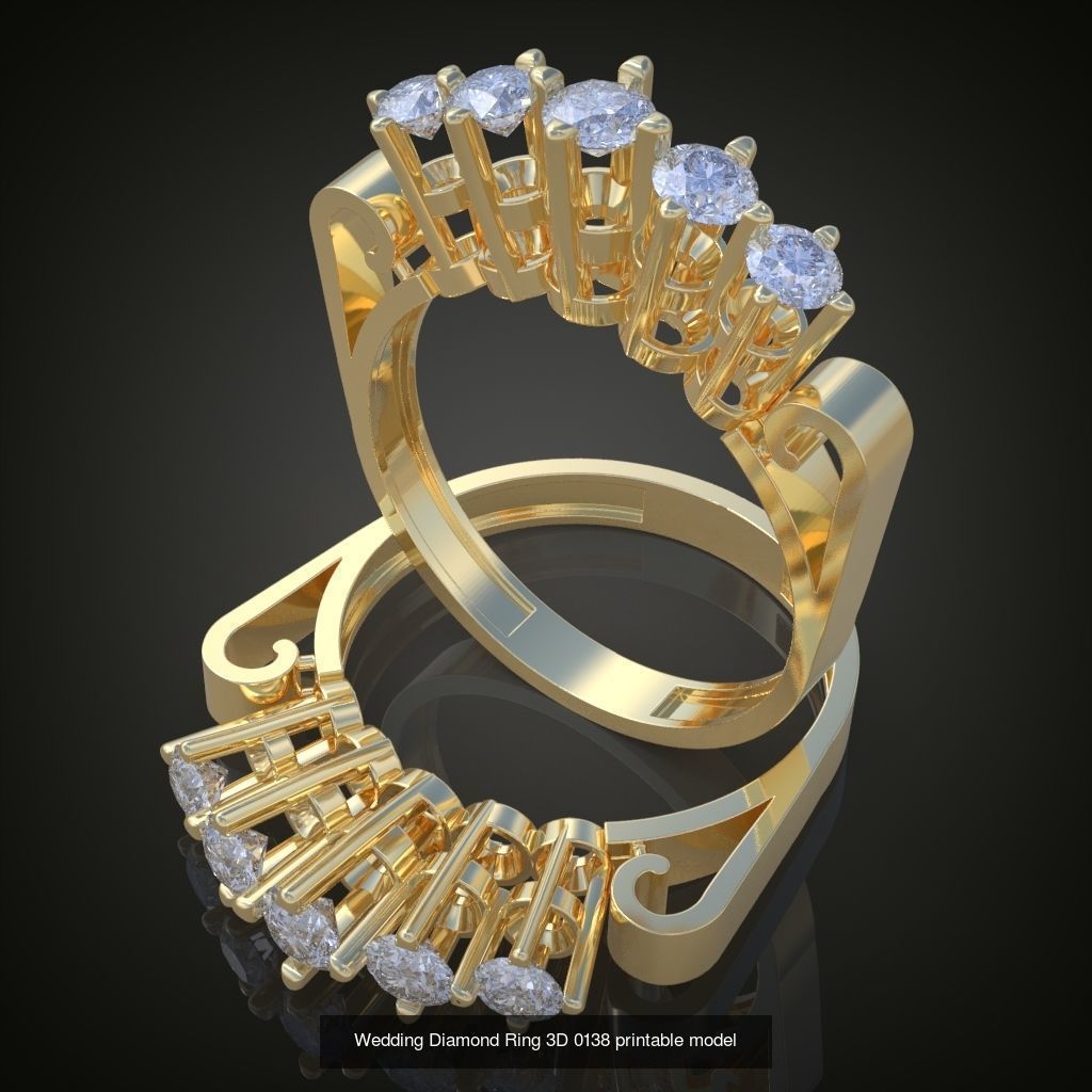 6My 20 Beautiful and graceful 3d printable ring models 3D Model Collection_4
