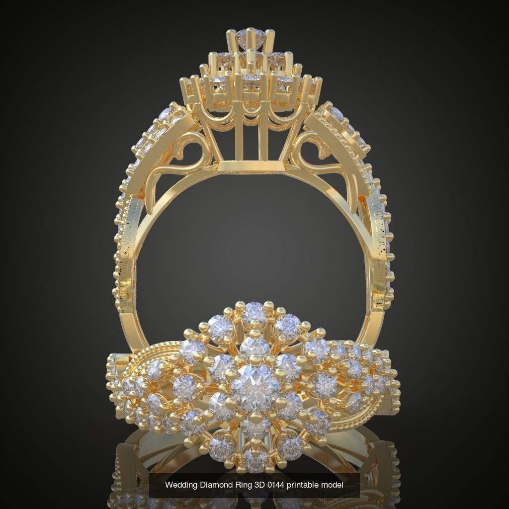 6My 20 Beautiful and graceful 3d printable ring models 3D Model Collection_9