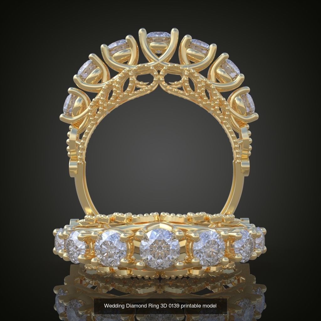 6My 20 Beautiful and graceful 3d printable ring models 3D Model Collection_5