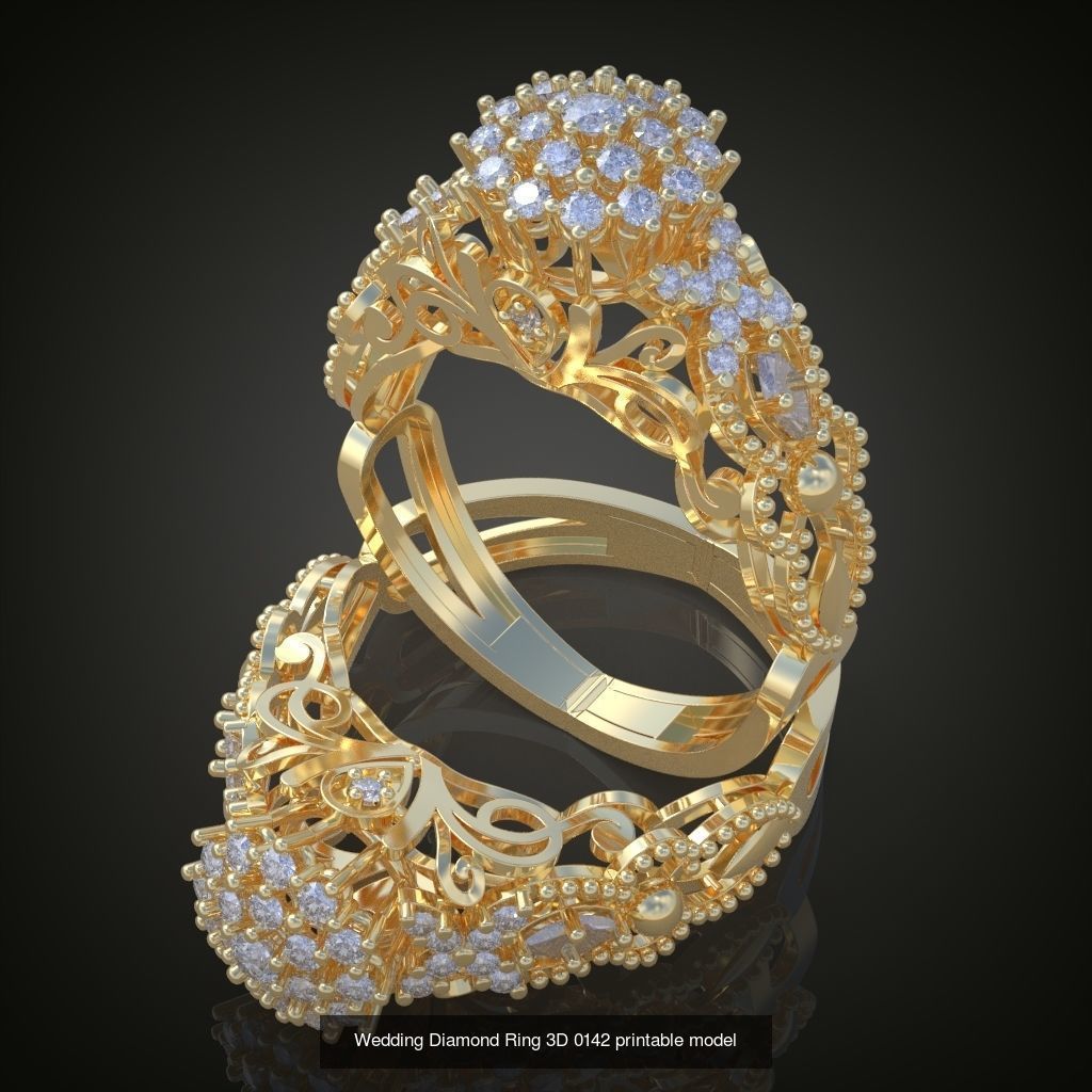 6My 20 Beautiful and graceful 3d printable ring models 3D Model Collection_7