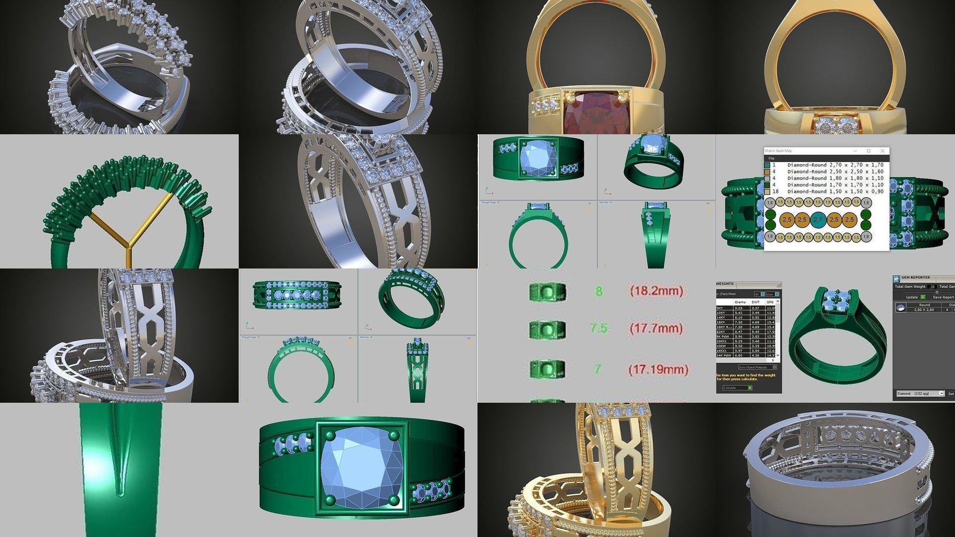 6My 20 Beautiful and graceful 3d printable ring models 3D Model Collection_1