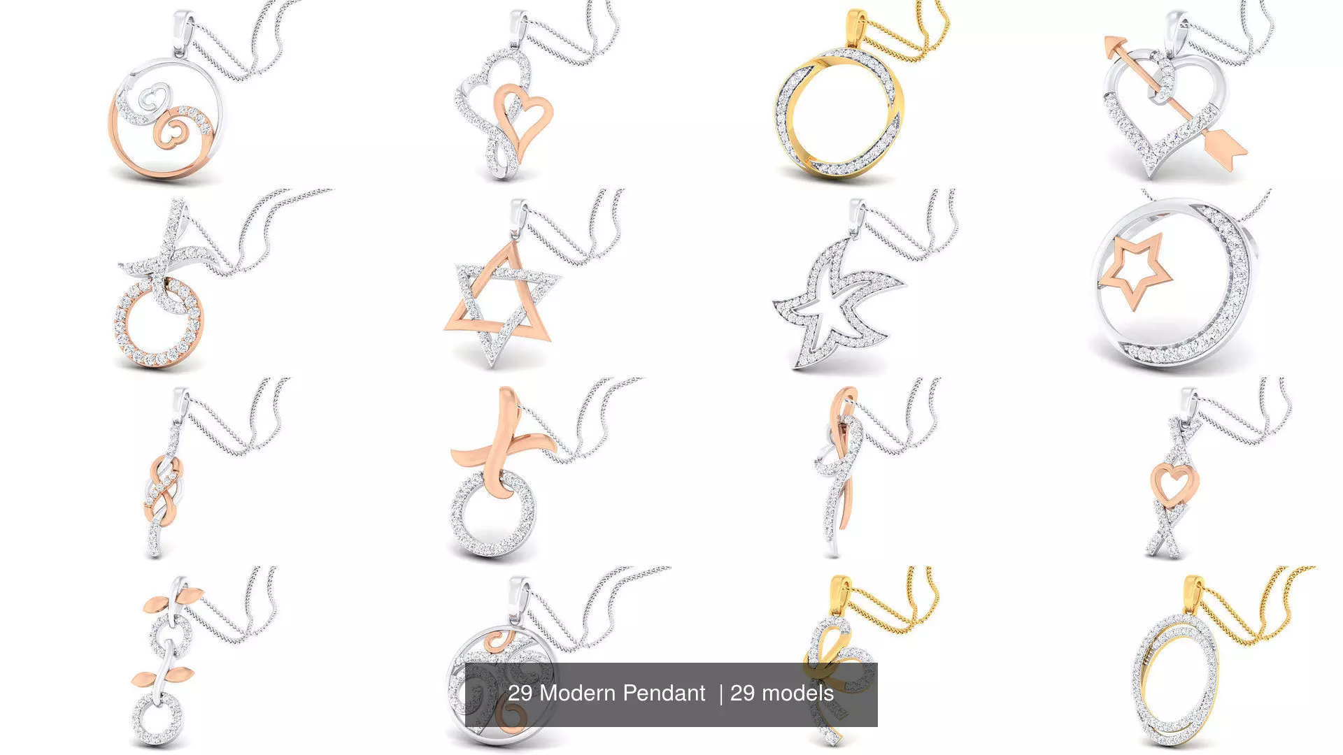 29 Modern Pendant  3D Model Collection_0