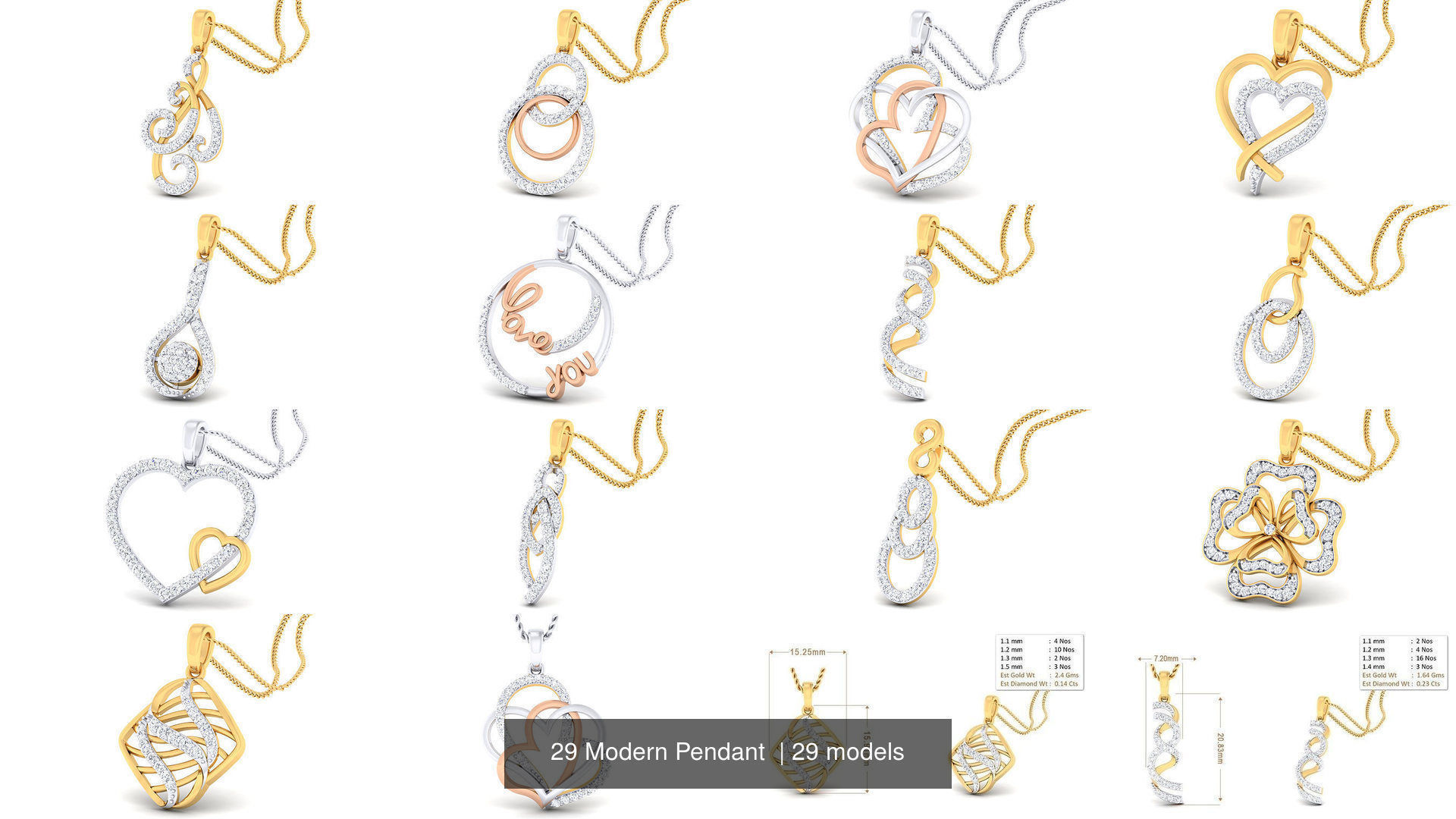 29 Modern Pendant  3D Model Collection_2