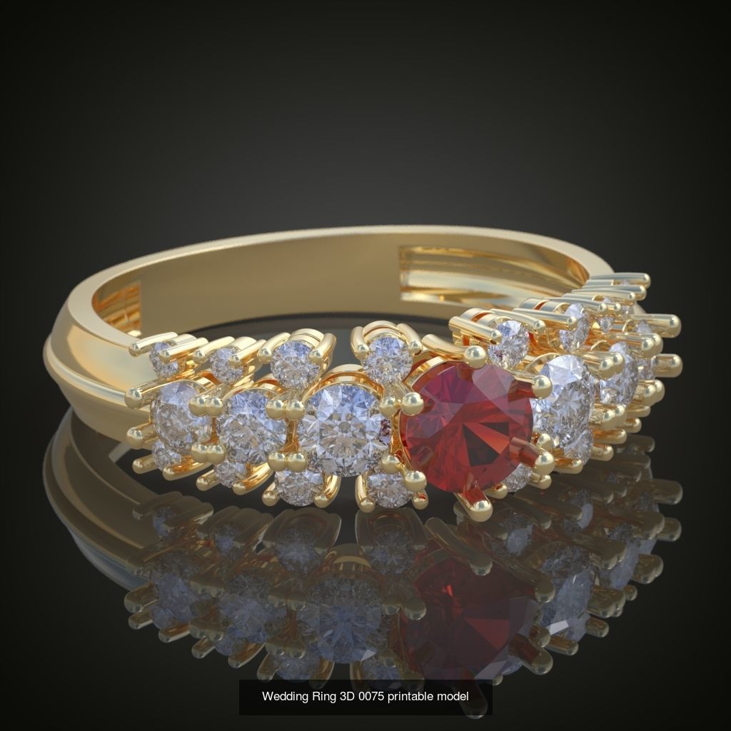 6My 60 Beautiful and graceful 3d printable ring models 3D Model Collection_39