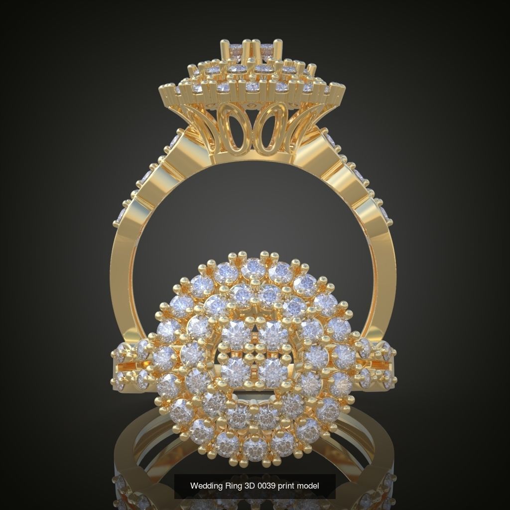 6My 60 Beautiful and graceful 3d printable ring models 3D Model Collection_9