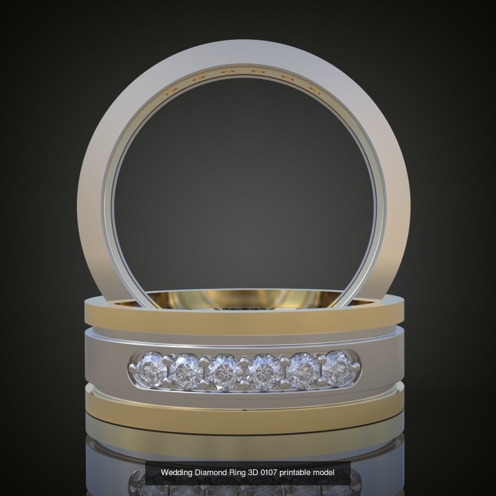 6My 60 Beautiful and graceful 3d printable ring models 3D Model Collection_64