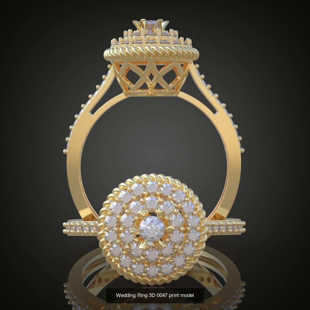 6My 60 Beautiful and graceful 3d printable ring models 3D Model Collection_19