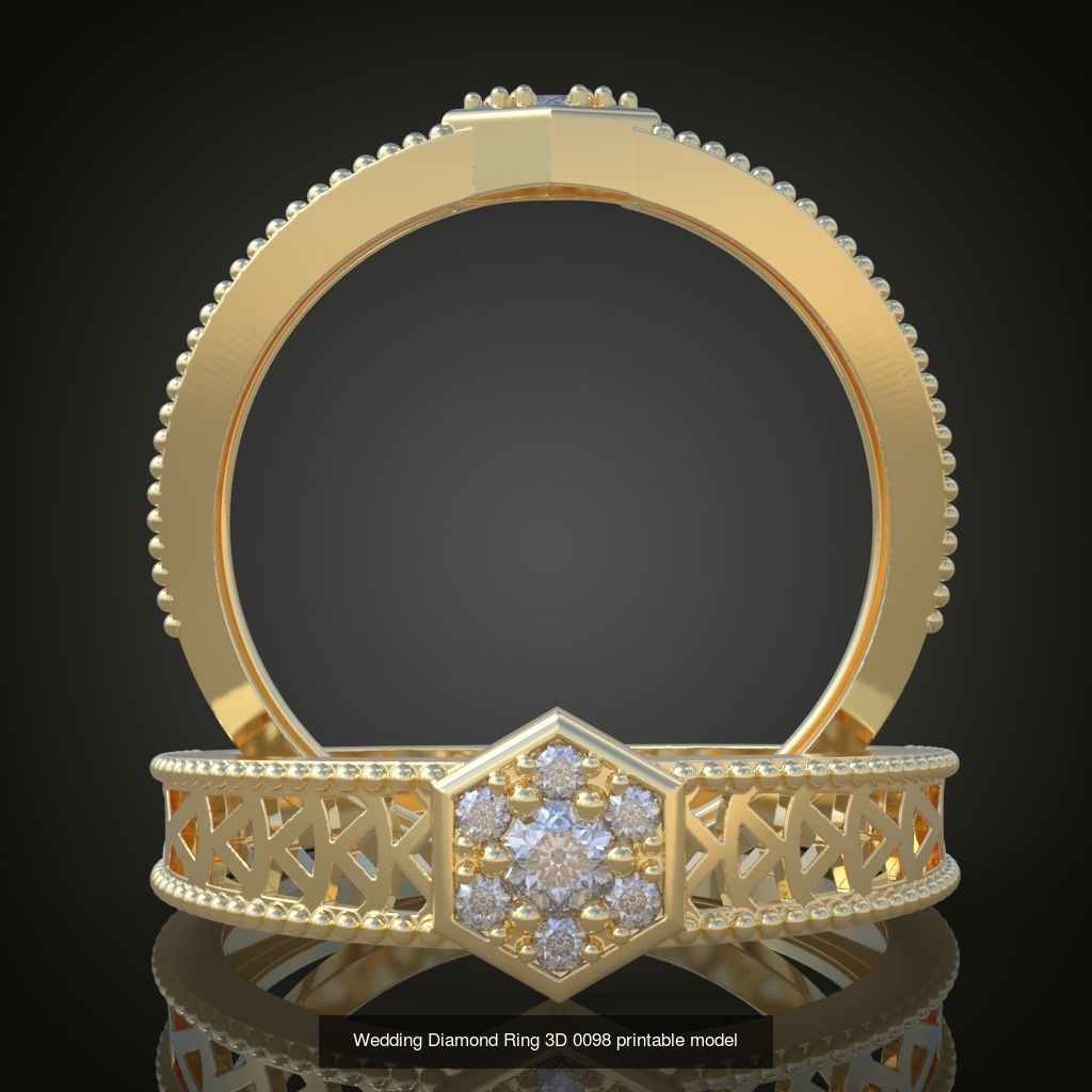 6My 60 Beautiful and graceful 3d printable ring models 3D Model Collection_59