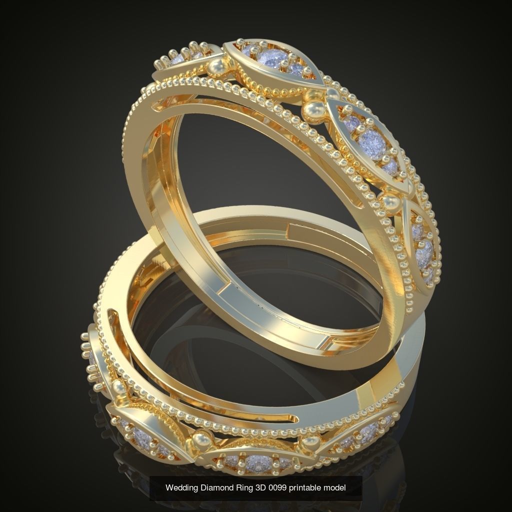 6My 60 Beautiful and graceful 3d printable ring models 3D Model Collection_60