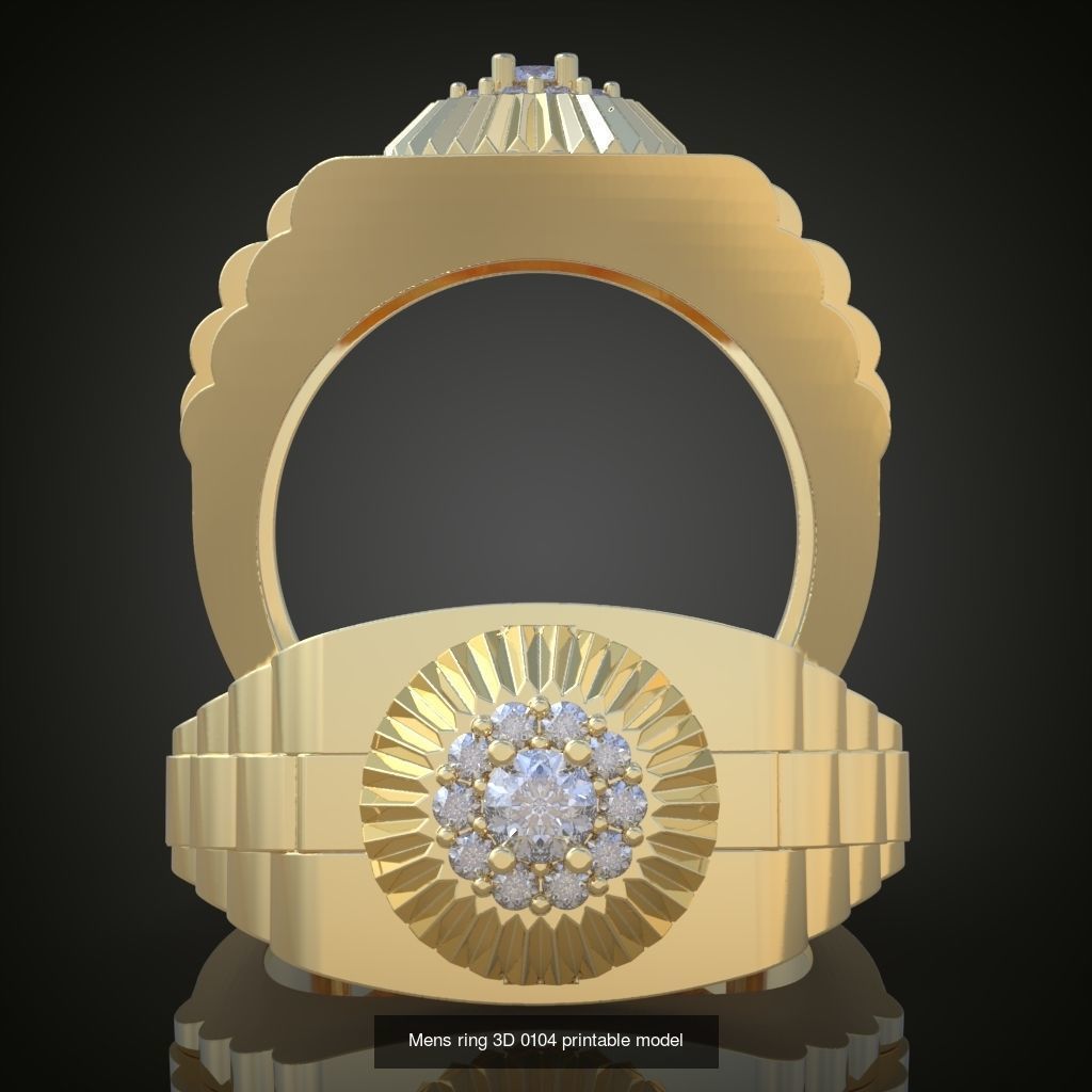 6My 60 Beautiful and graceful 3d printable ring models 3D Model Collection_63