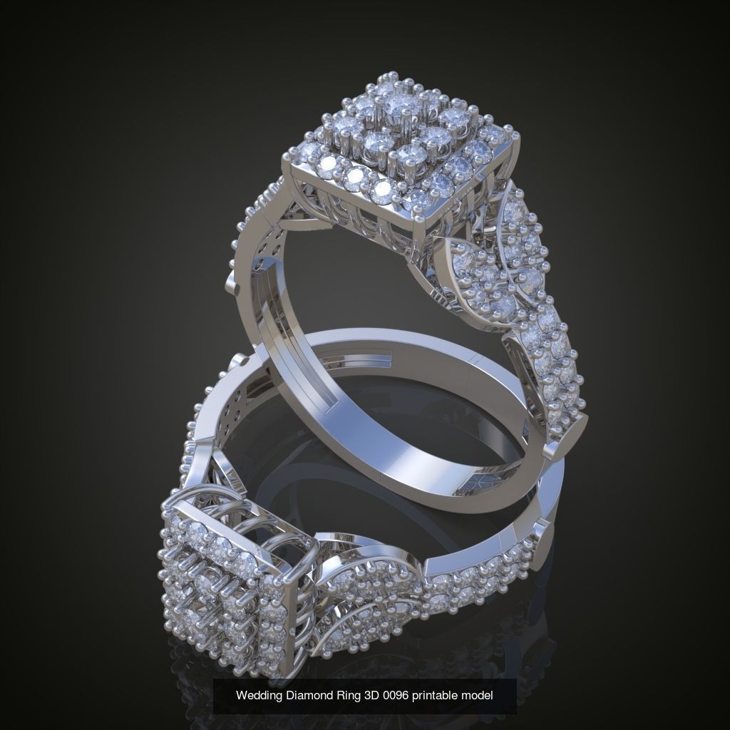 6My 60 Beautiful and graceful 3d printable ring models 3D Model Collection_57