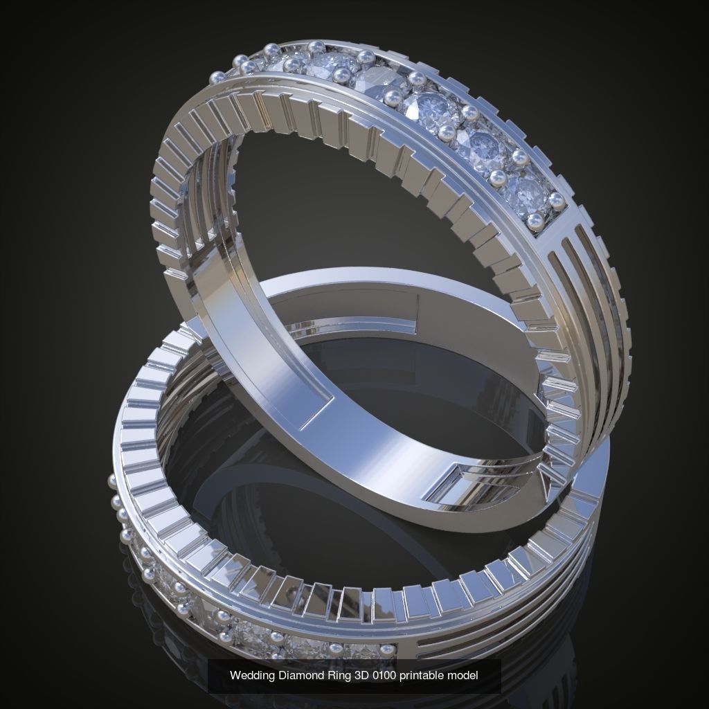6My 60 Beautiful and graceful 3d printable ring models 3D Model Collection_61