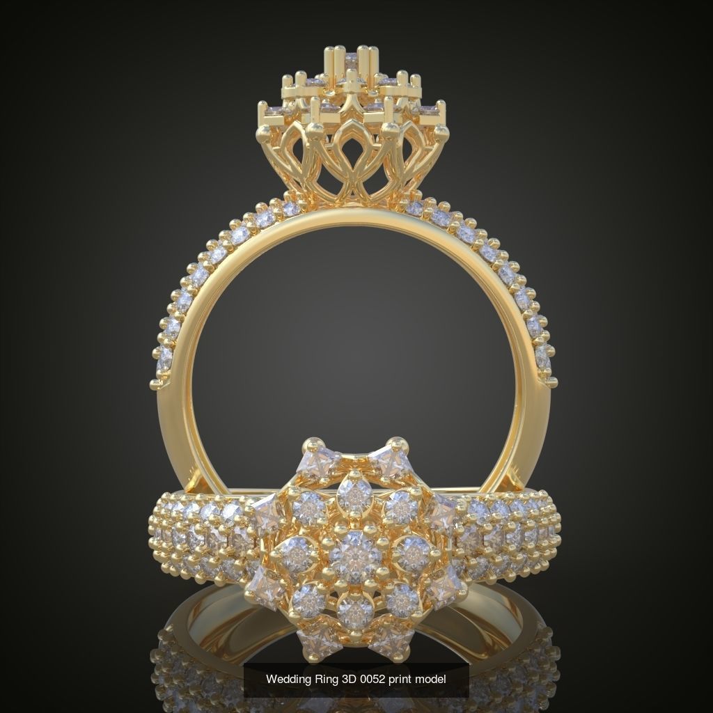 6My 60 Beautiful and graceful 3d printable ring models 3D Model Collection_20