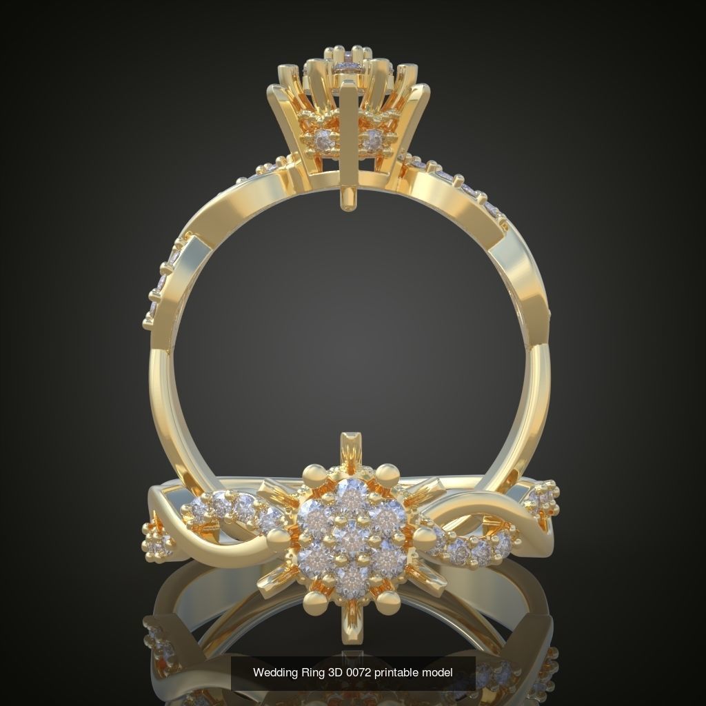 6My 60 Beautiful and graceful 3d printable ring models 3D Model Collection_37