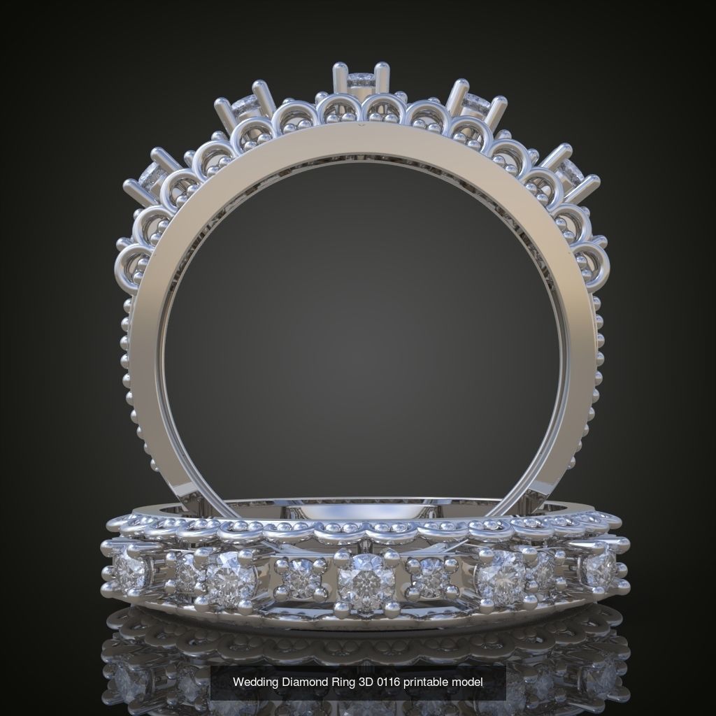 6My 60 Beautiful and graceful 3d printable ring models 3D Model Collection_70