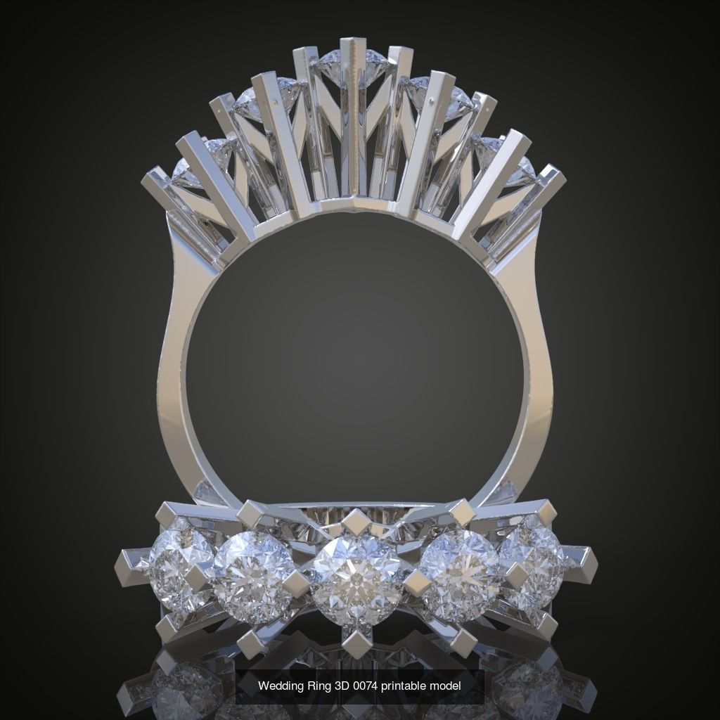 6My 60 Beautiful and graceful 3d printable ring models 3D Model Collection_38