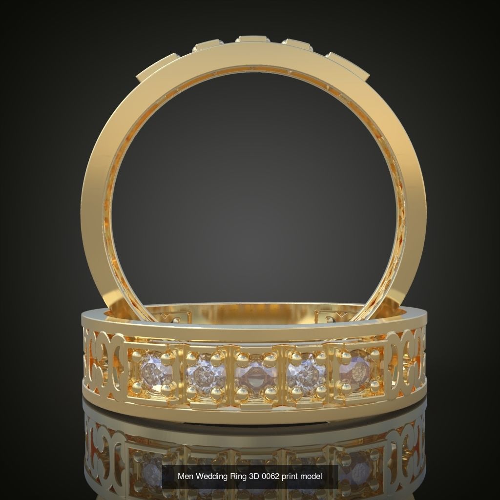 6My 60 Beautiful and graceful 3d printable ring models 3D Model Collection_28