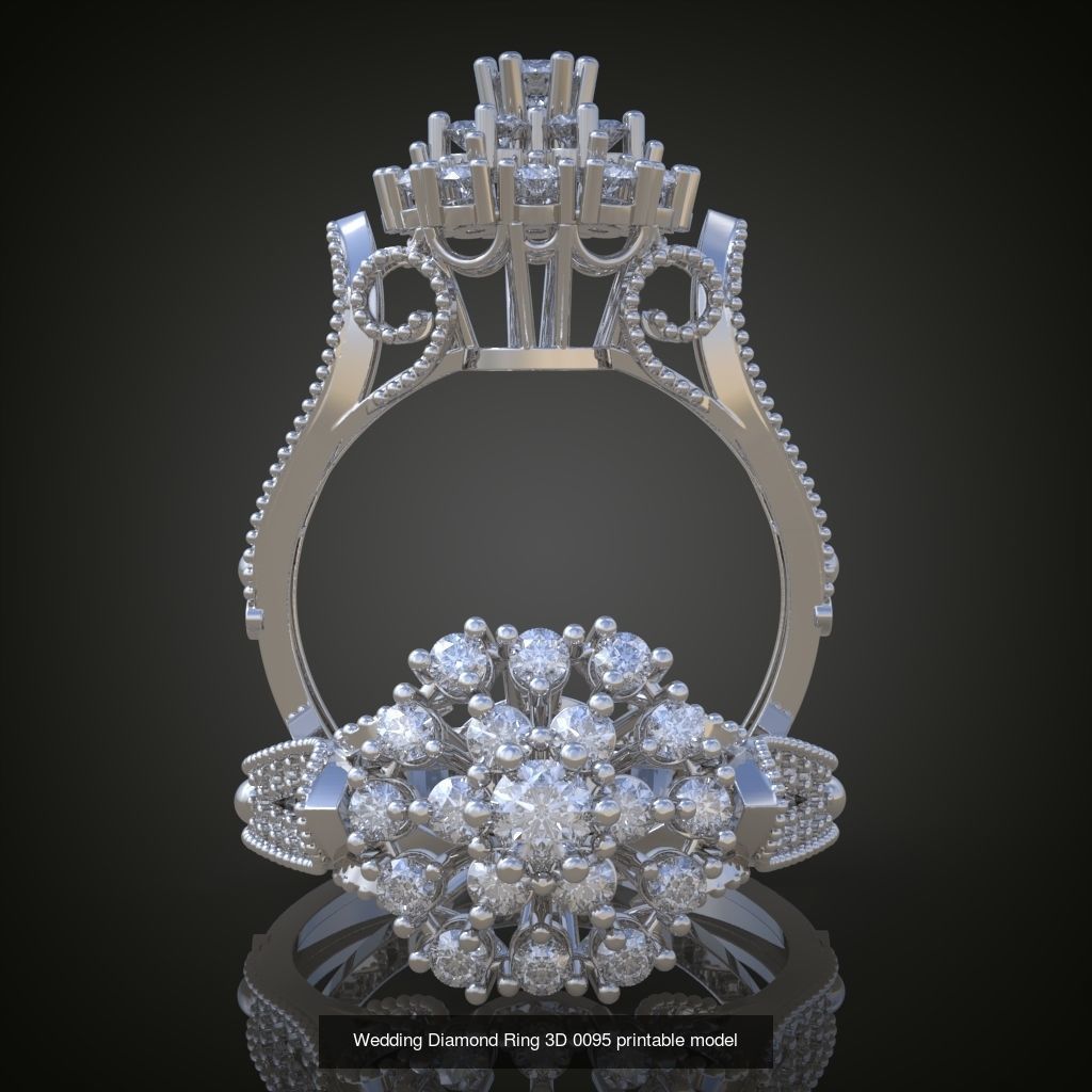 6My 60 Beautiful and graceful 3d printable ring models 3D Model Collection_56
