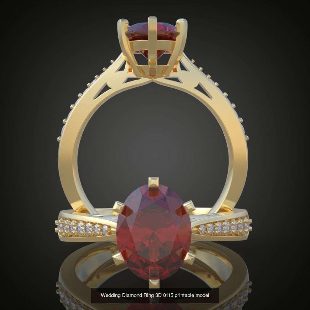 6My 60 Beautiful and graceful 3d printable ring models 3D Model Collection_69