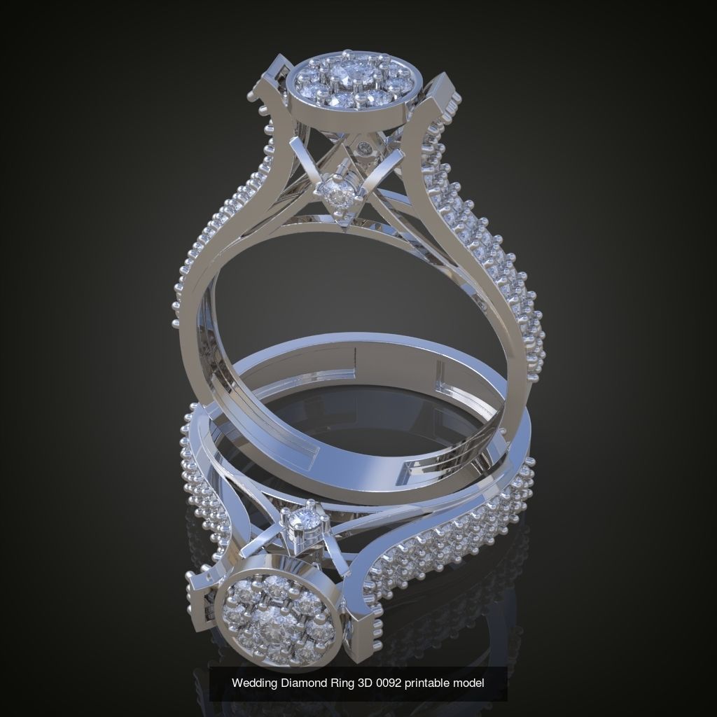 6My 60 Beautiful and graceful 3d printable ring models 3D Model Collection_53