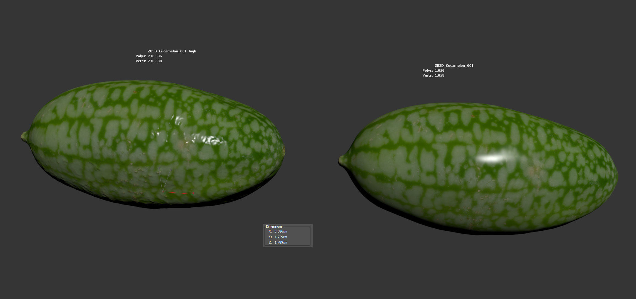 Cucamelon 3D model_5