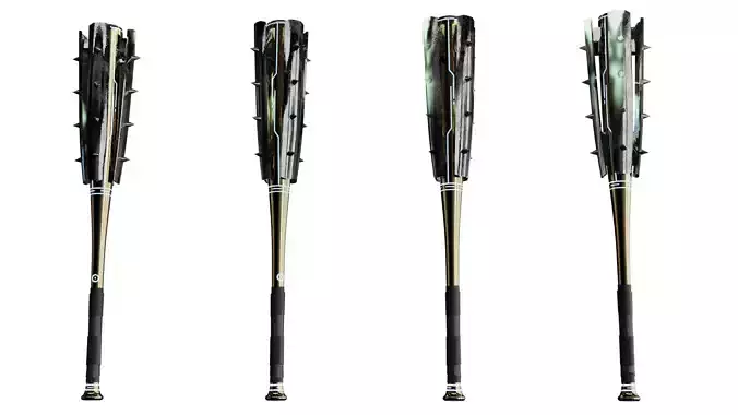 baseball bat cyberpunk Low-poly 3D model