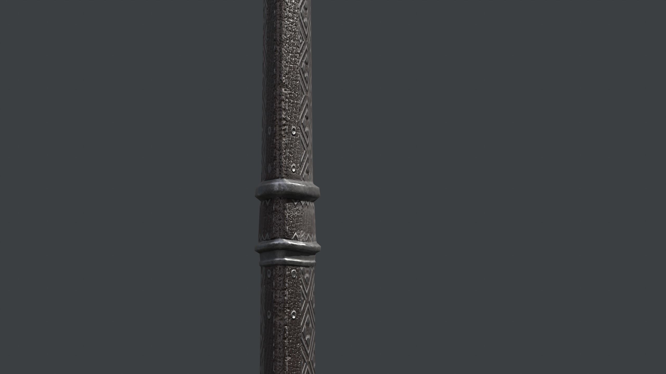 Engraved Fantasy Sword and Scabbard A Low-poly 3D model_2