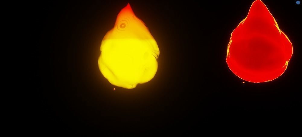 Stylized Animated Fire Elemental Low-poly 3D model_2