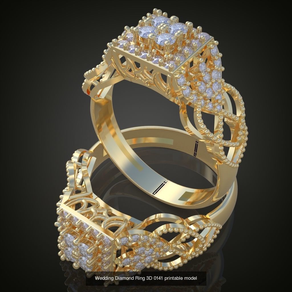 9My 20 Beautiful and graceful 3d printable ring models 3D Model Collection_21