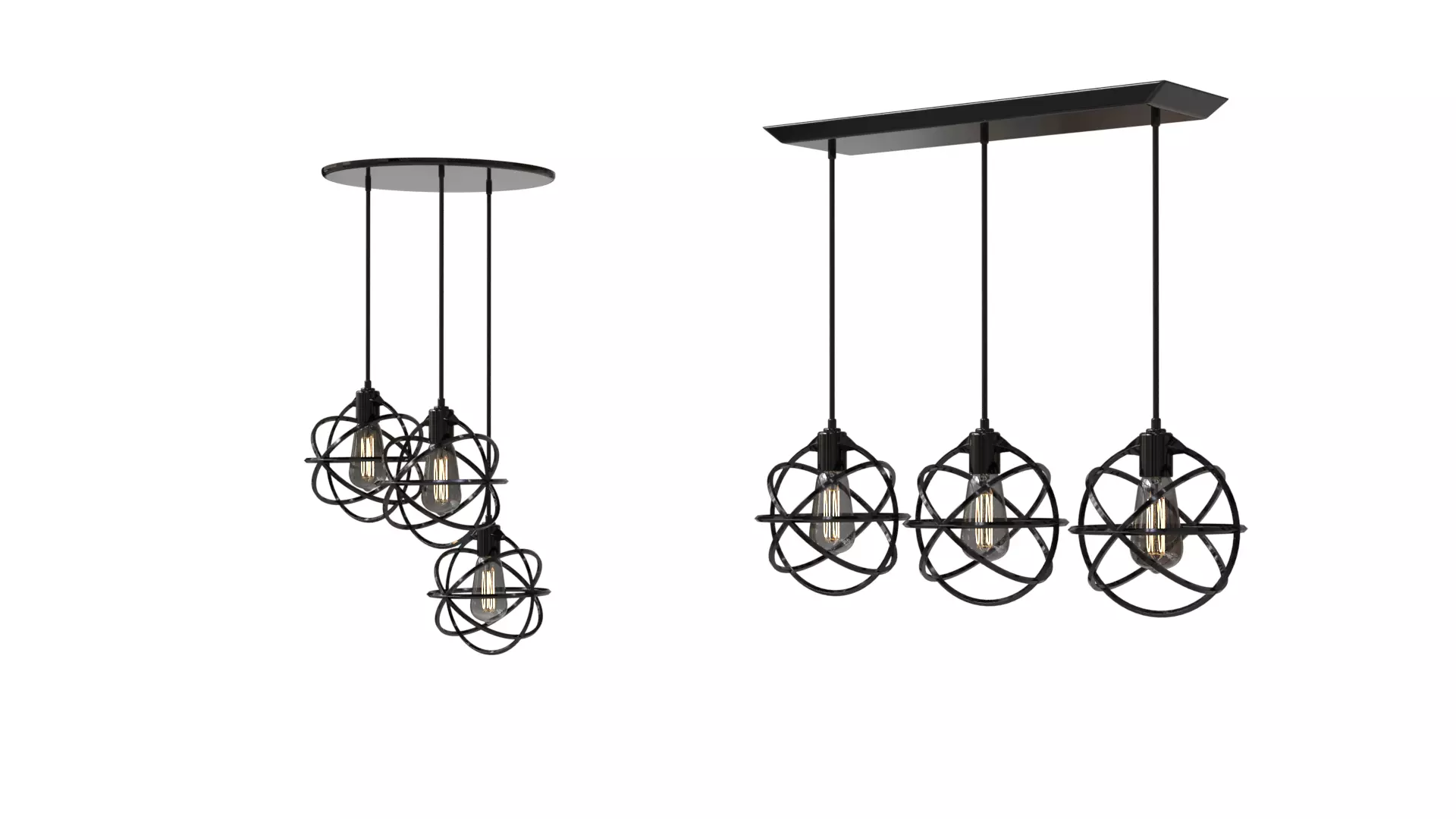 Industrial Modern Lighting 3D model_0