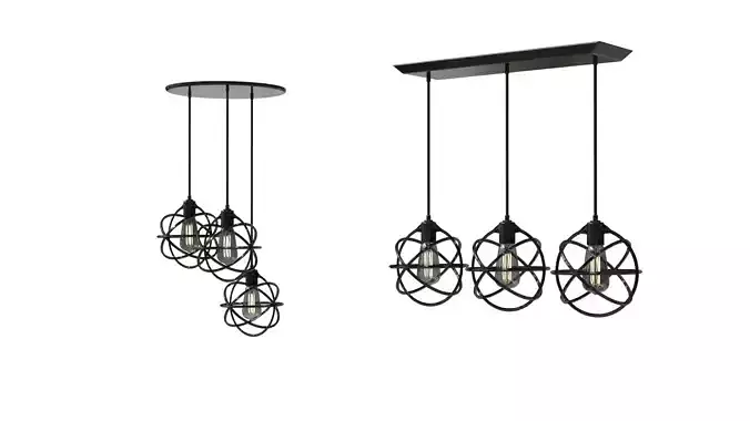 Industrial Modern Lighting 3D model Industrial Modern Lighting 3D model
