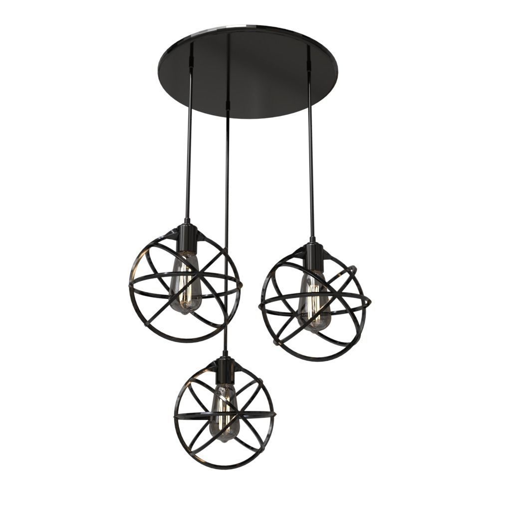 Industrial Modern Lighting 3D model_3
