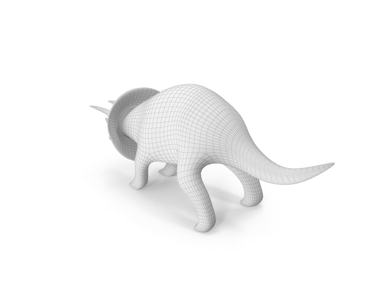 Dinosaurs Triceratops PBR Low-poly 3D model_12