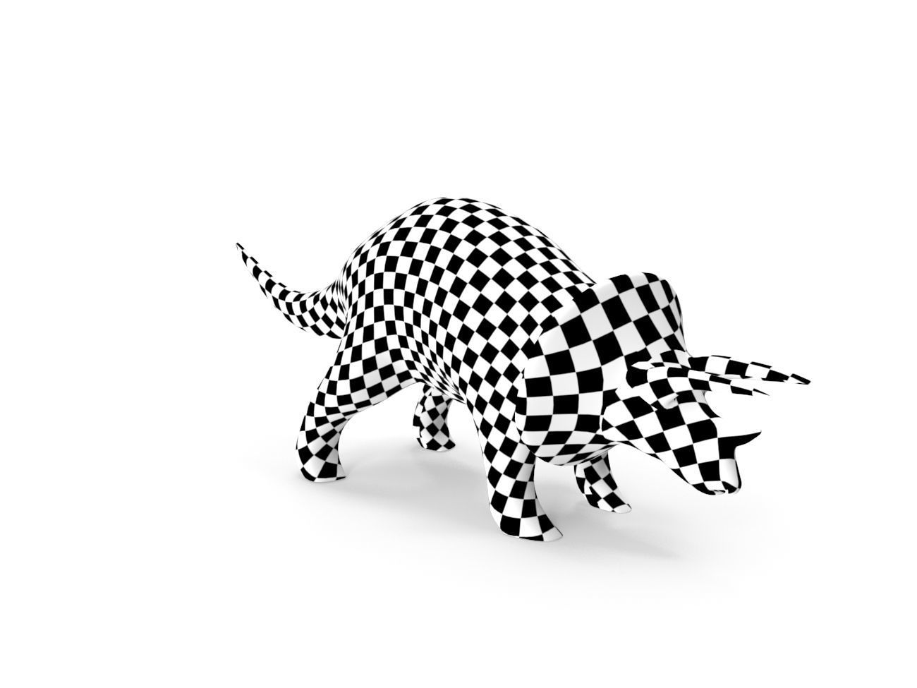 Dinosaurs Triceratops PBR Low-poly 3D model_17