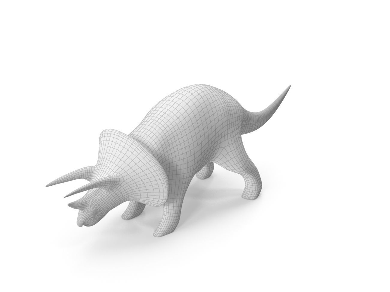 Dinosaurs Triceratops PBR Low-poly 3D model_14