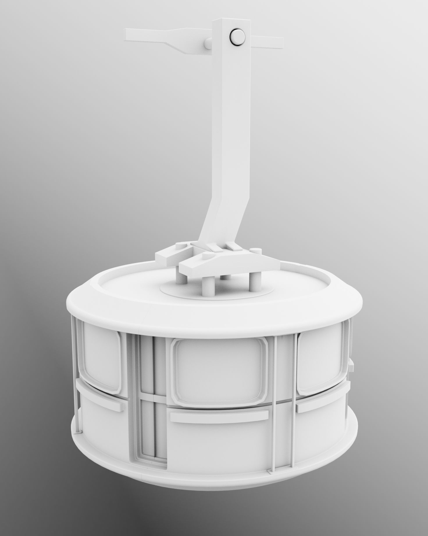 Cable Car Ski Lift 3D model_10