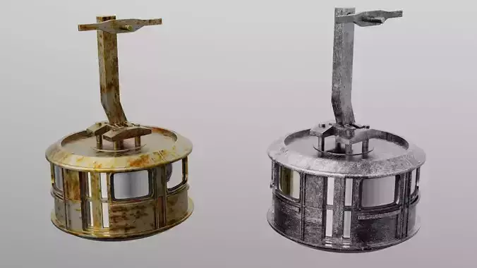 Cable Car Ski Lift  3D model