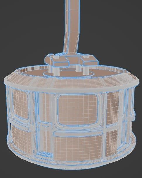 Cable Car Ski Lift 3D model_13