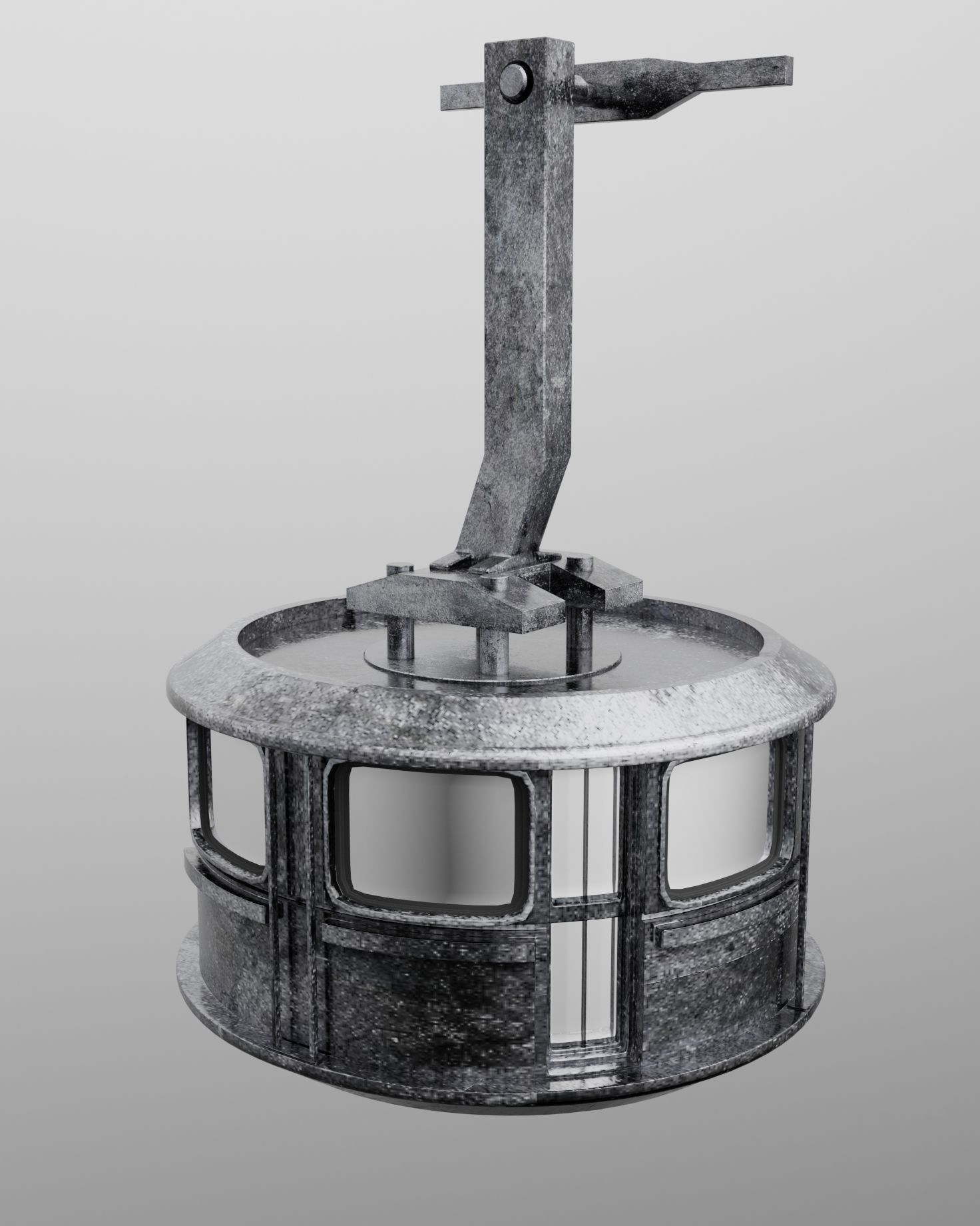 Cable Car Ski Lift 3D model_3