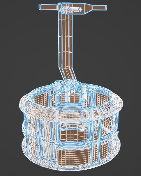 Cable Car Ski Lift 3D model_17