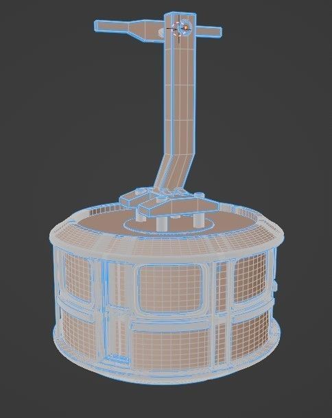 Cable Car Ski Lift 3D model_11