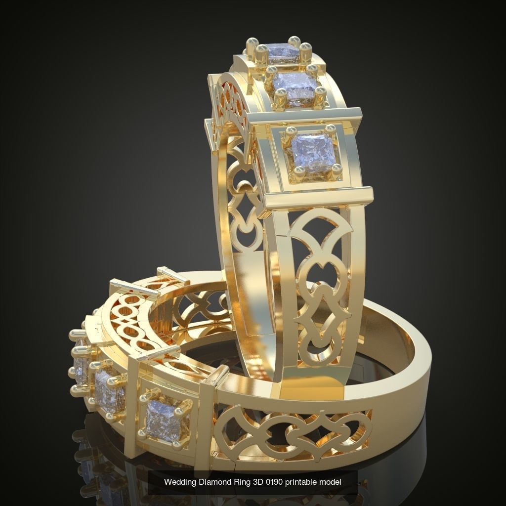 9My 60 Beautiful and graceful 3d printable ring models  3D Model Collection_57