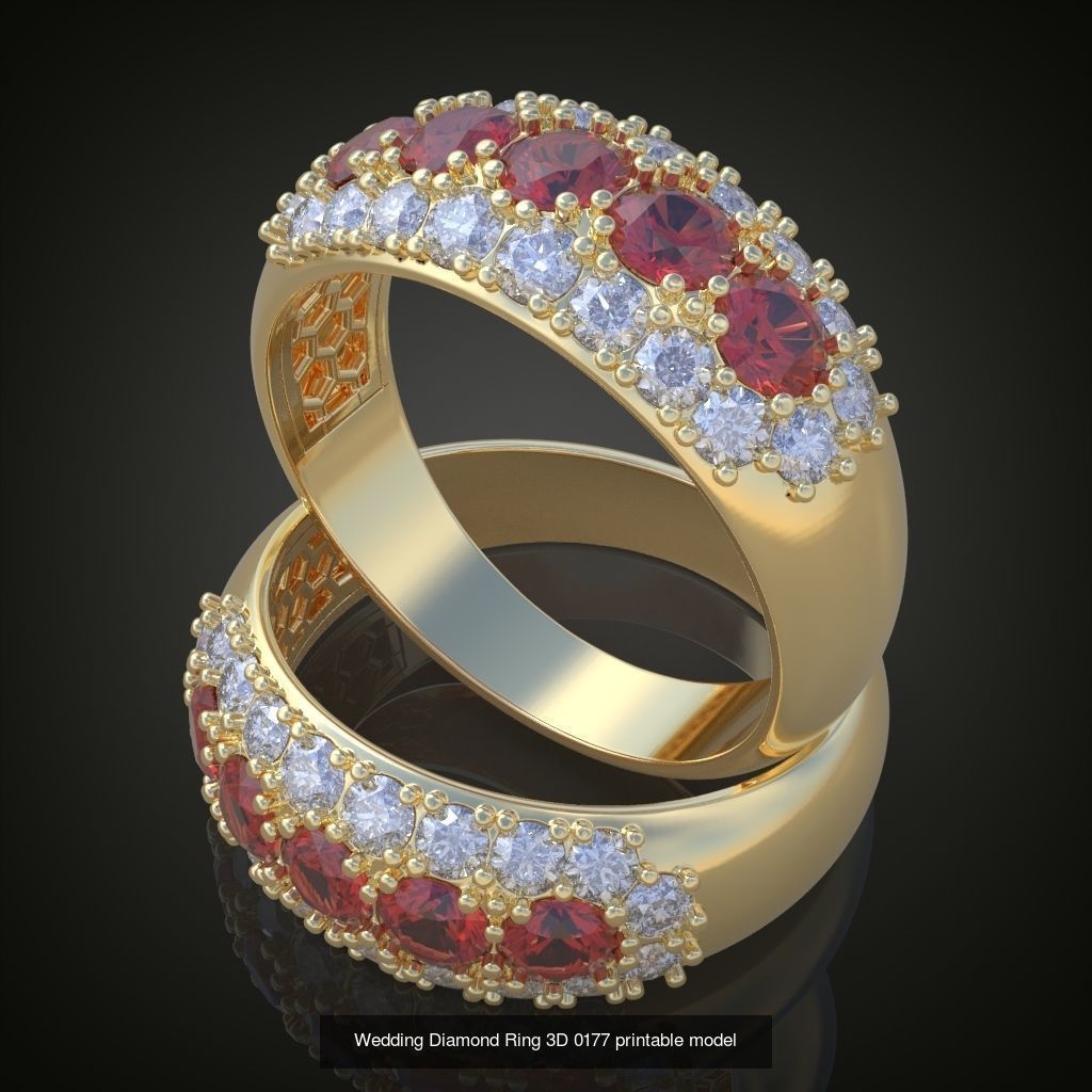 9My 60 Beautiful and graceful 3d printable ring models  3D Model Collection_44