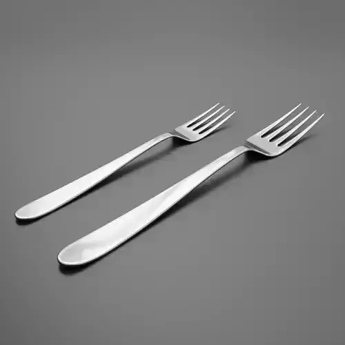 Dessert fork - Dinner fork 3D model