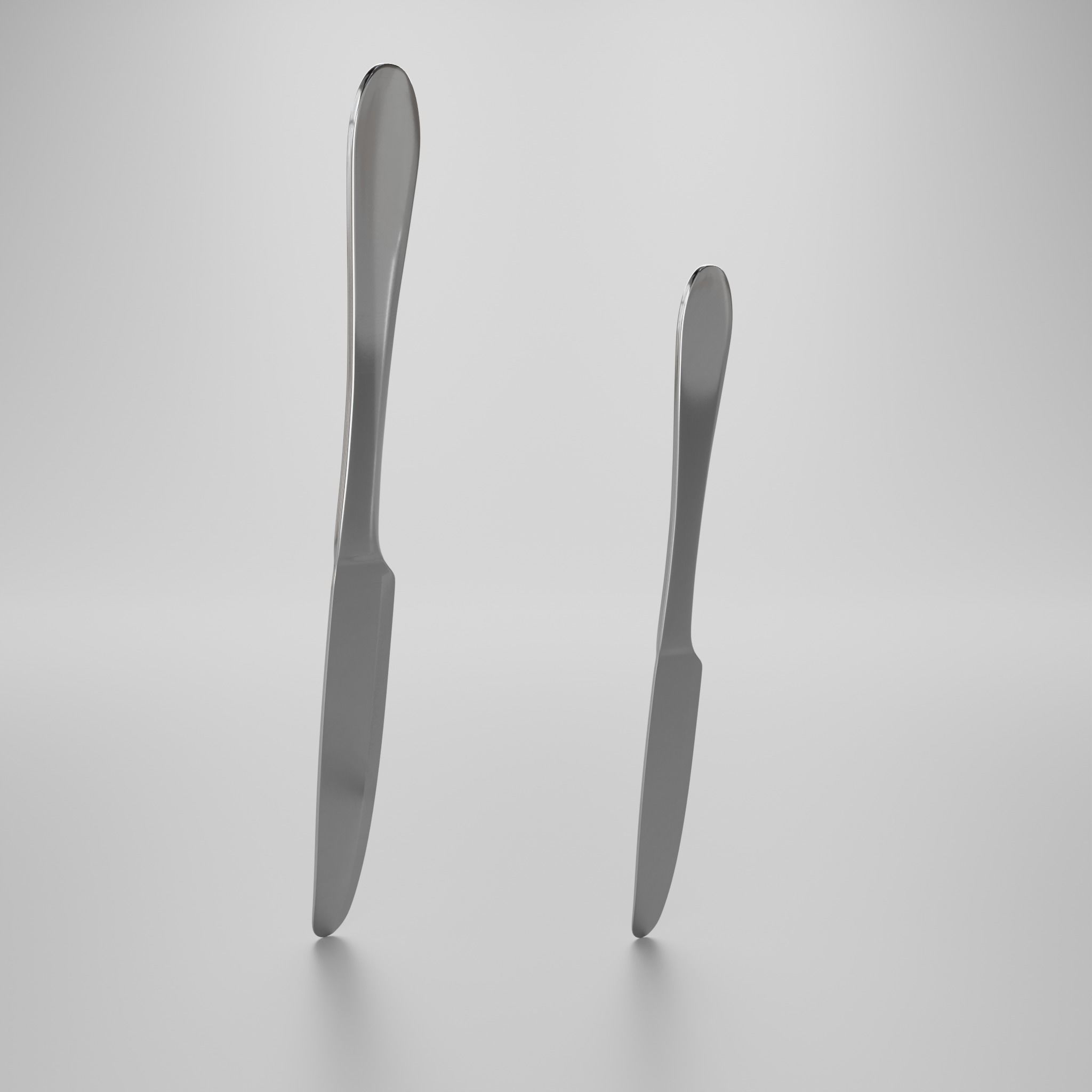 Dessert knife - Dinner knife 3D model_8