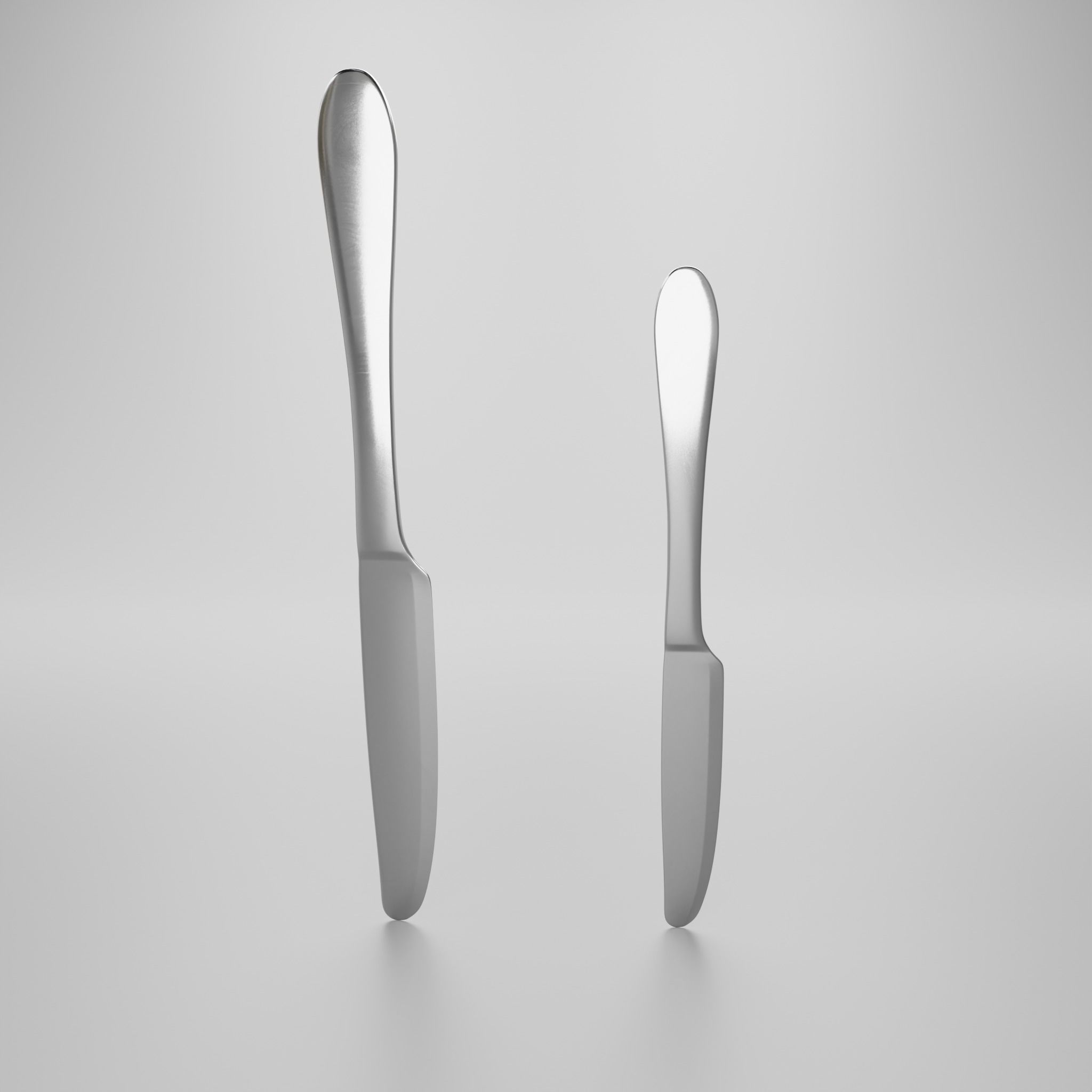 Dessert knife - Dinner knife 3D model_7