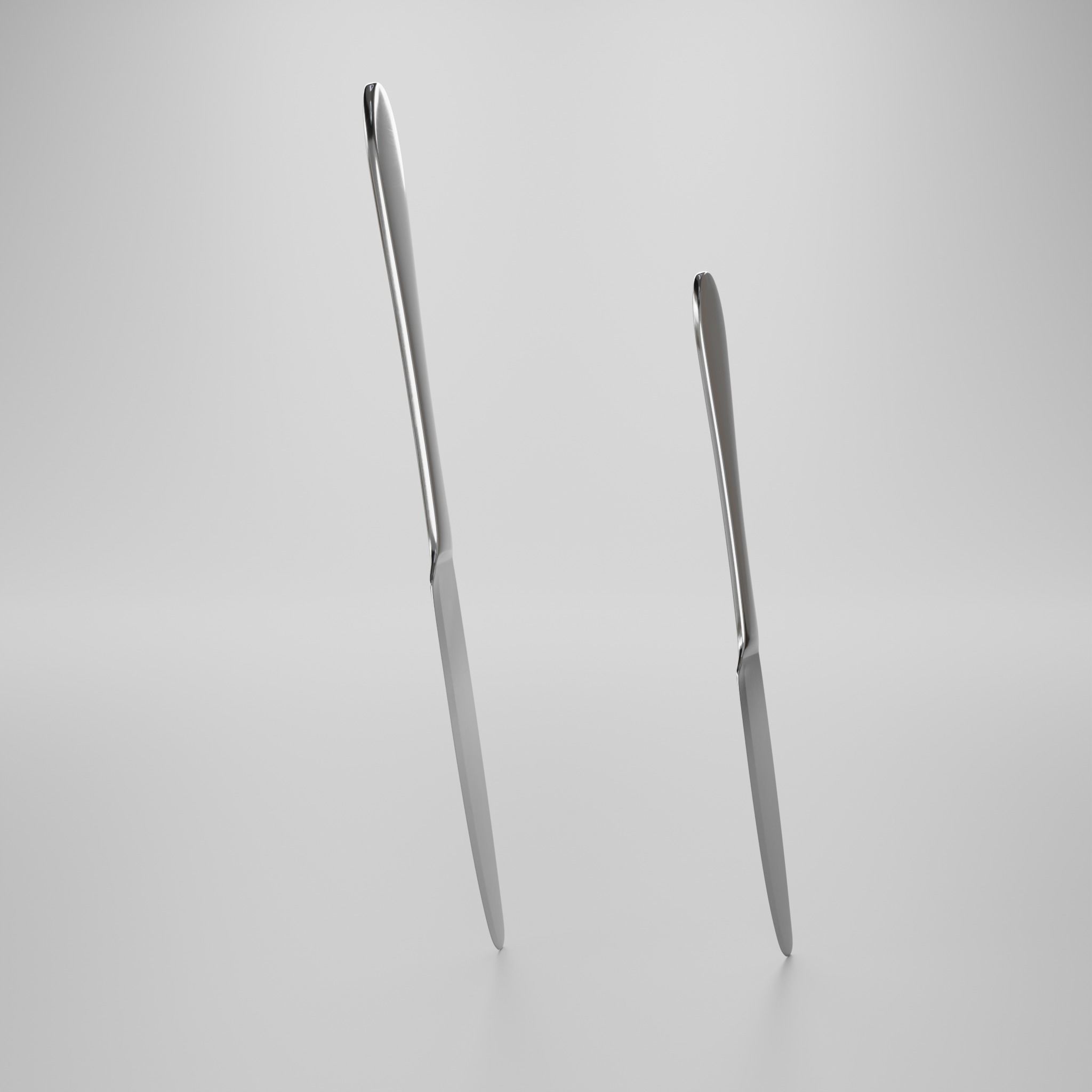 Dessert knife - Dinner knife 3D model_5