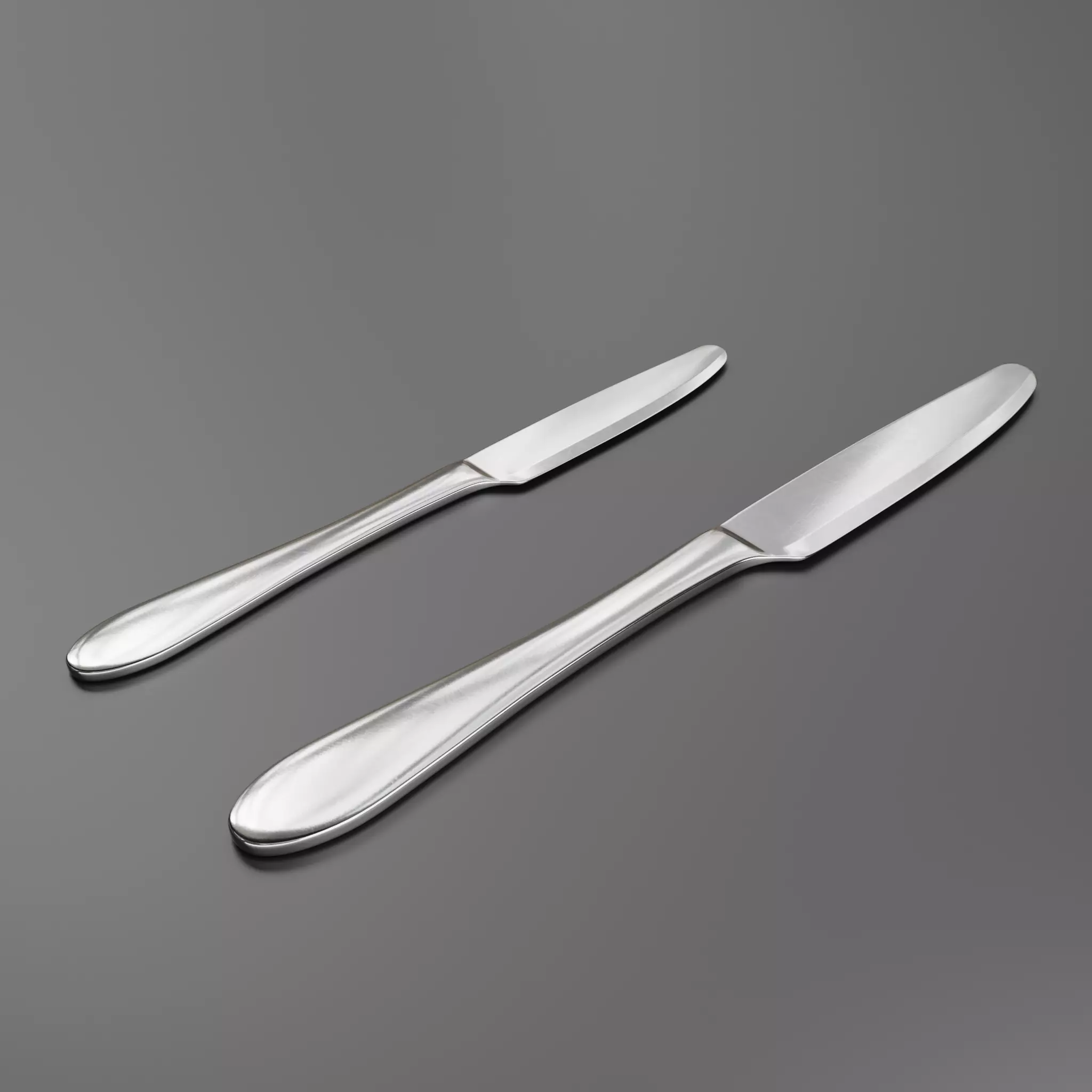 Dessert knife - Dinner knife 3D model_0